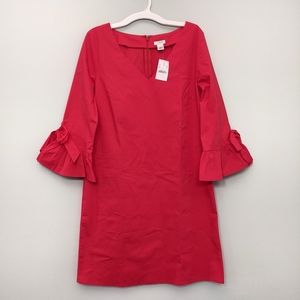 NWT J. Crew Factory Red Shift Dress Size 4